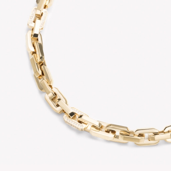 Eddie Borgo Supra Link Necklace And Matching Drop Earrings NWT MSRP $675 - Picture 7 of 10